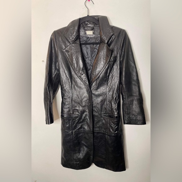 Ann Demeulemeester black Belgium, leather jacket blazer size 38 - Picture 8 of 10